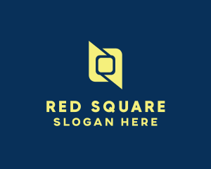 Yellow Geometric Square logo design