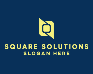 Square - Yellow Geometric Square logo design