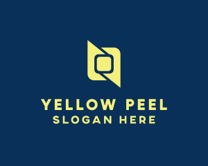 Yellow Geometric Square logo design