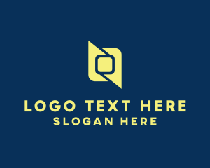 Yellow Geometric Square logo design