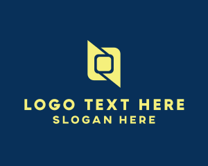 Yellow Geometric Square Logo