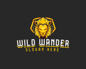 Wild Hunter Lion logo design