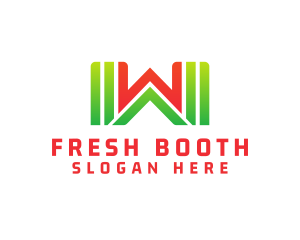 Booth - Supermarket Letter W logo design