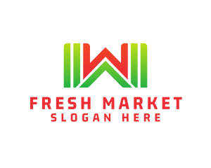 Stall - Supermarket Letter W logo design