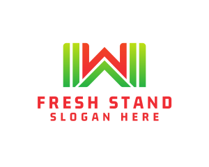 Stand - Supermarket Letter W logo design
