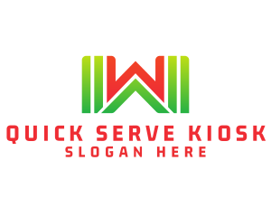 Kiosk - Supermarket Letter W logo design