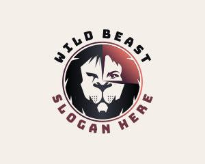 Lion Man Beast logo design