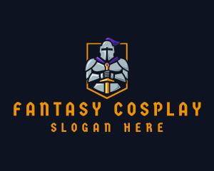 Cosplay - Medieval Knight Gaming logo design