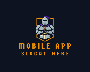 Helmet - Medieval Knight Gaming logo design
