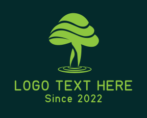 Vegan - Organic Tree Planting logo design