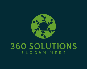 Hexagon Leaf Plant logo design