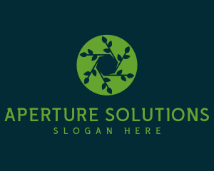 Aperture - Hexagon Leaf Plant logo design