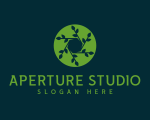 Aperture - Hexagon Leaf Plant logo design