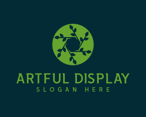 Hexagon Leaf Plant logo design