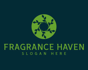 Hexagon Leaf Plant logo design