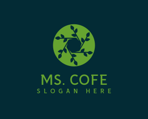 Hexagon Leaf Plant logo design