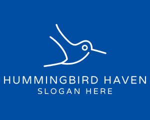 Animal Minimalist Hummingbird logo design