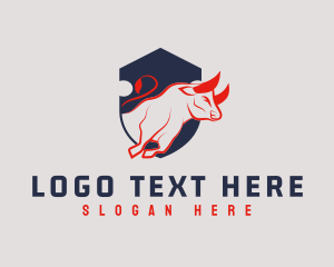 Silver Bull - Wild Bull Horn logo design