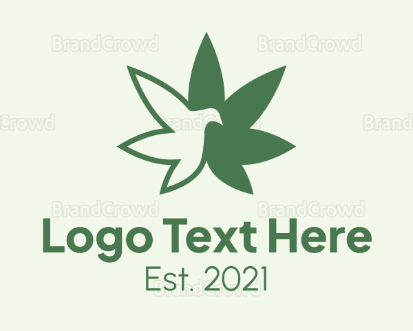Weed Bird Leaf Logo