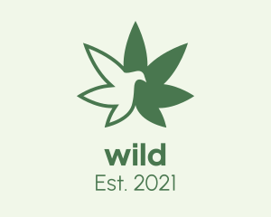 Bird - Weed Bird Leaf logo design
