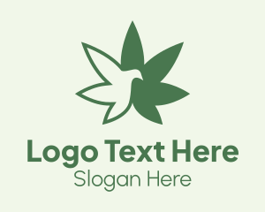 Weed Bird Leaf Logo