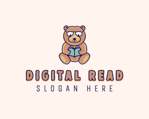 Bear Book Read logo design