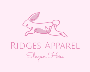 Pink Minimalist Rabbit logo design