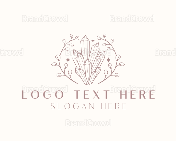 Rustic Crystal Gemstone Logo