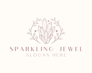 Rustic Crystal Gemstone logo design