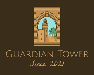 Koutoubia Mosque Landmark logo design