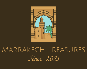 Morocco - Koutoubia Mosque Landmark logo design