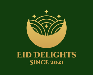 Eid - Islamic Moon Ornament logo design