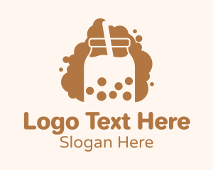 Straw - Boba Milk Tea Bubble logo design