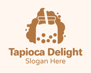 Tapioca - Boba Milk Tea Bubble logo design