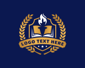 Reading - Book Academy Learning Education logo design