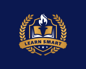 Book Academy Learning Education logo design