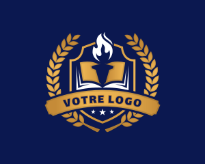 College - Book Academy Learning Education logo design