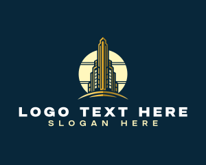 Residential - Skyscraper Building Engineering logo design