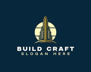 Skyscraper Building Engineering logo design