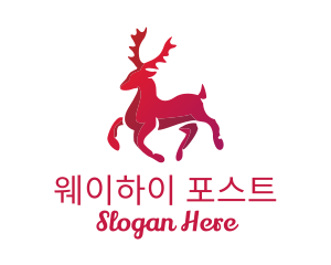 Wild Reindeer Stag logo design