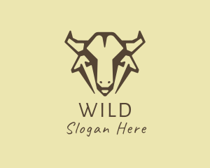 Wild West Buffalo Head logo design