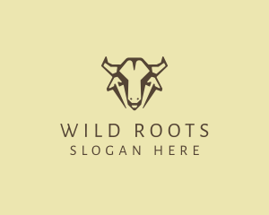 Wild West Buffalo Head logo design