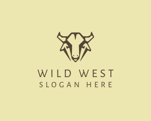 Wild West Buffalo Head logo design