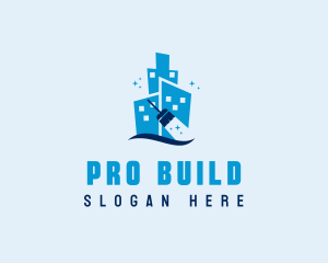 Squeegee Building Cleaner logo design