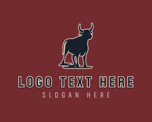 Ox - Bull Ranch Farm logo design