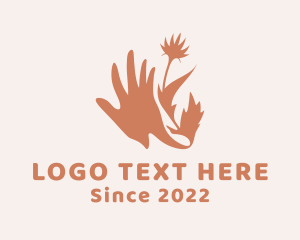 Hand - Flower Hand Gardening logo design