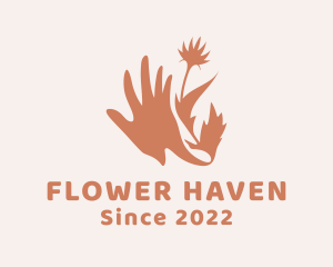 Flower Hand Gardening  logo design