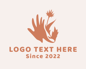 Manicure - Flower Hand Gardening logo design