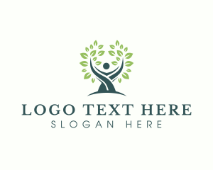 Massage - Tree Human Therapy logo design
