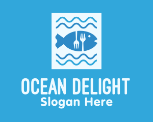Seafood - Blue Fish Seafood Restaurant logo design